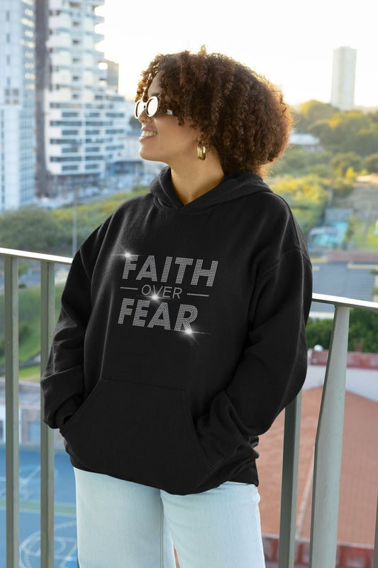 Faith Over Fear Bling T Shirts & Hoodies